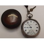 Silver cased Waltham pocket watch