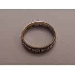 9 ct gold and silver eternity ring