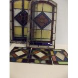 Five leaded glass panes
