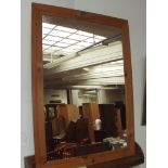 Large pine framed mirror