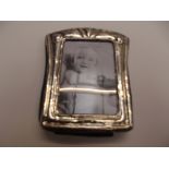 Silver stamped photo frame