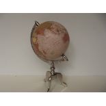 Desk globe on a tripod base, height 39cm