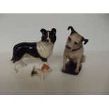 3x Ceramic dogs