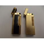 Two Dunhill cigarette lighters