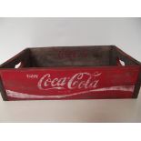 Wooden Coca Cola crate, length 48cm