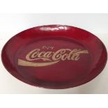 Large circular Coca Cola tray, diameter 55cm
