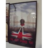 Framed reproduction propaganda poster