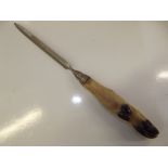 Vintage letter opener with taxidermy handle