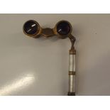 Mother of pearl and brass opera glasses