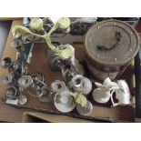 Silver plated candle stick and others