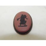 Wedgwood black and terracotta brooch