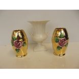 Beswick flower vase together with gilt Royal Winto