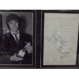 George Best autograph and picture, dated 1979, no