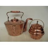 Copper kettle and one other