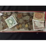 Collection of coins and notes