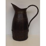 Large coopered jug, 56 cm