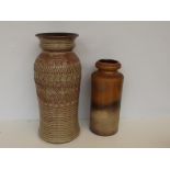 2 West German vases, largest 40 cm