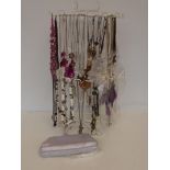 Costume jewellery and display stand together with