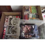 3 boxes of vintage and modern football programmes