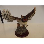 Large resin owl in original box