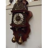 Two weight wall clock