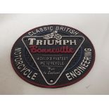 Triumph Motorcycle Plaque