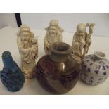 Chinese scent bottle and five others