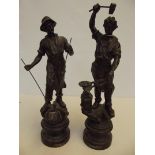 Two spelter figurines 'Blacksmiths'