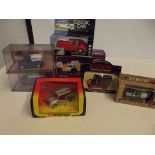 Seven model vehicles