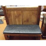 Rustic church pew