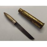 Trench art shell case pocket knife