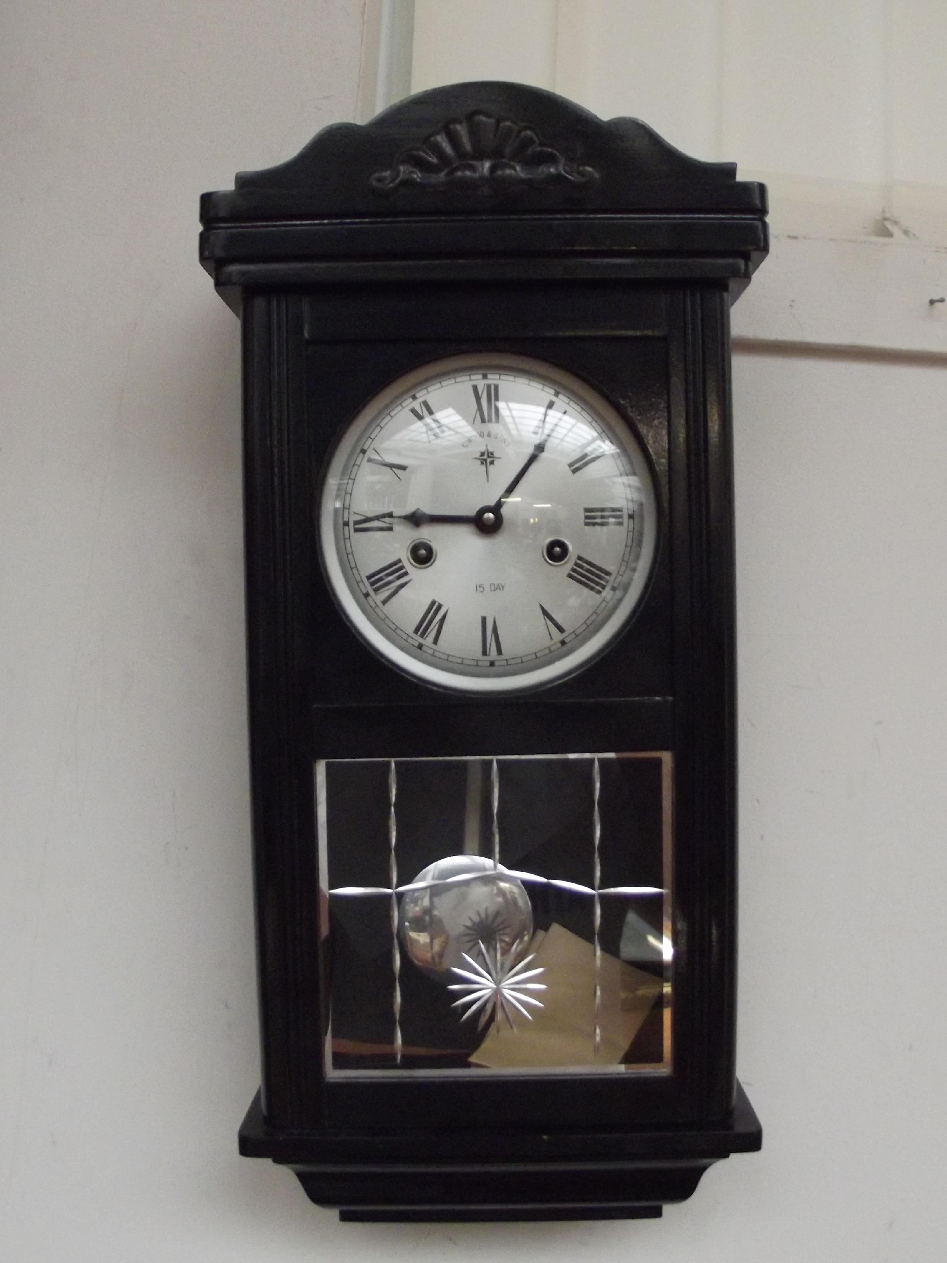 C Wood and Sons 15 day wall clock