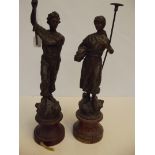 Two spelter figurines