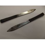 Pair of William Rodgers throwing knifes in leather