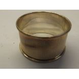 Silver engine turned napkin ring