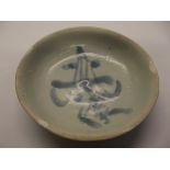 Chinese Tek Sing shipwreck blue and white dish, nu