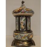 Capodimonte musical cigarette carousel dispenser,