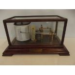 Early 20th century barograph, enclosed in an oak f