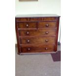 19th century mahogany chest of drawers, with bonne