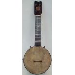 German Keech patent four string banjolele, signed