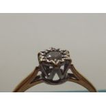 18ct gold and diamond ring 0.10 ct set in platinum