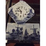 Pair of Delft plaques together with a Juba Delft w