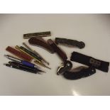 Collection of various penknives to include pens et