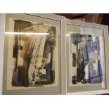 Pair of 1960's/70's abstract watercolours