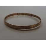 9ct gold bangle 3.8 grams