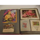 Large album containing greeting cards and others
