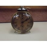 Late 19th/early 20th century brass alarm clock 'Ma