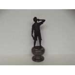 Bronzed figure of a boy 32cm