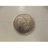 Silver Morgan dollar