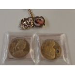 Commemorative princess Diana coins and keyring